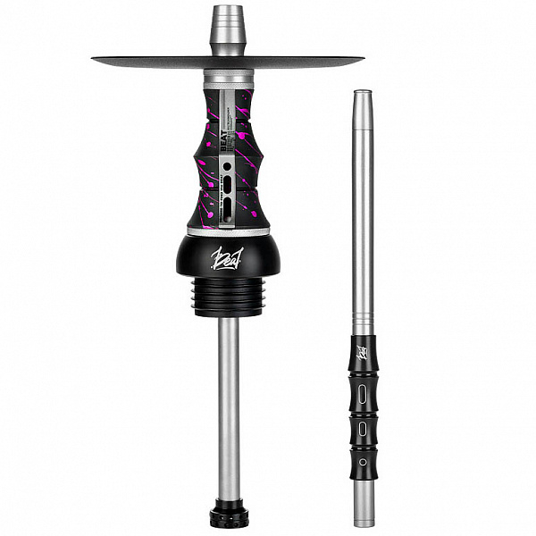 Кальян Alpha Hookah Beat Splash Grumpy прозрачная колба (Черный,Розовый, 40 см) в Ханты-Мансийске