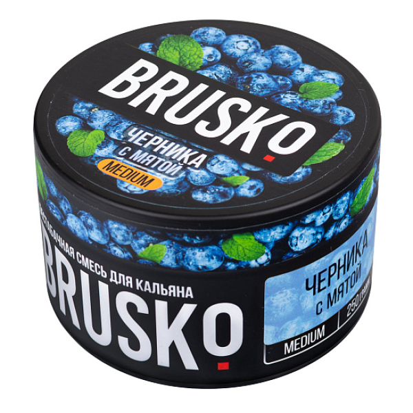 Смесь BRUSKO ЧЕРНИКА С МЯТОЙ (MEDIUM) 250 гр в Ханты-Мансийске