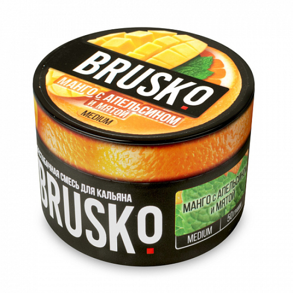 Смесь Brusko Medium Манго апельсин мята 50 грамм в Ханты-Мансийске