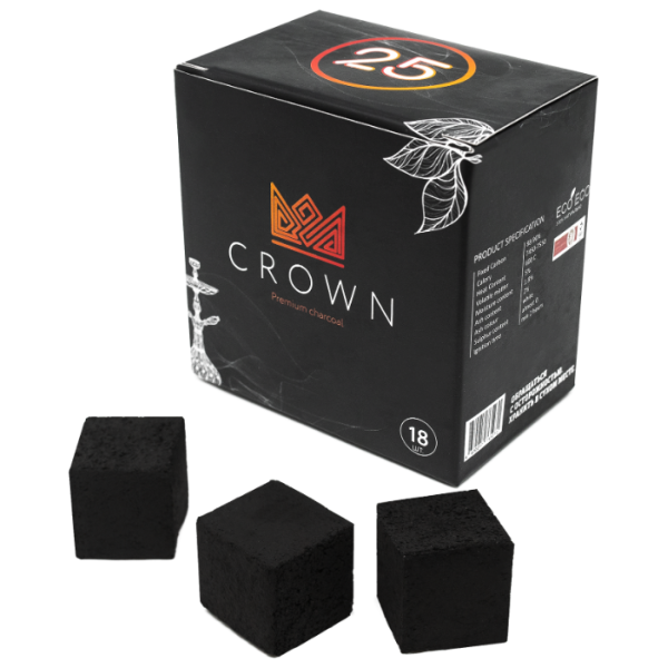 Кокосовый уголь Crown 25мм - 18 шт. в Ханты-Мансийске