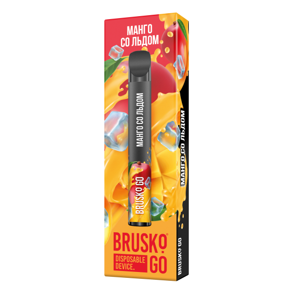 Одноразовая электронная сигарета Brusko Go Манго Со Льдом 800 затяжек в Ханты-Мансийске