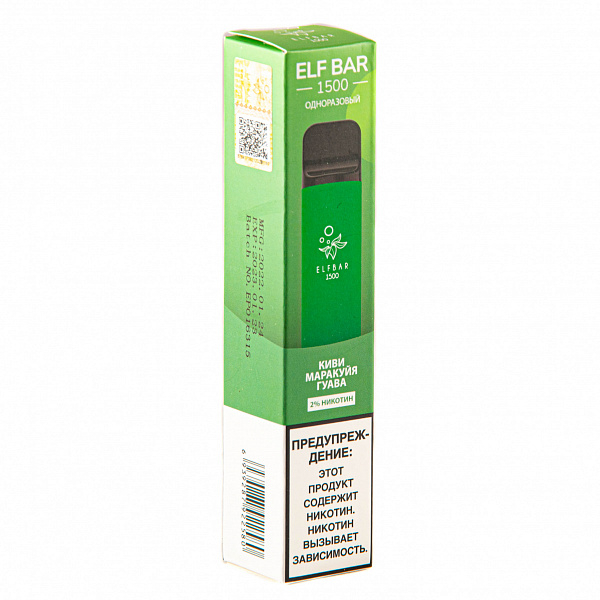 ELFBAR KIWI PASSION FRUIT GUAVA, 1500 тяг в Ханты-Мансийске