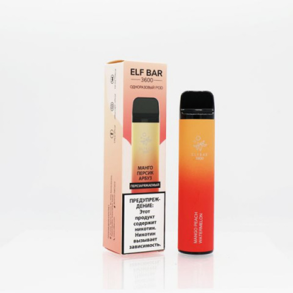 Elfbar (3600 (Манго персик арбуз)), 3600 тяг в Ханты-Мансийске