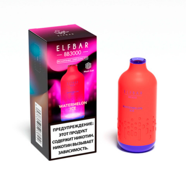 Elfbar BB3000 Арбузный лед, 3000 тяг в Ханты-Мансийске