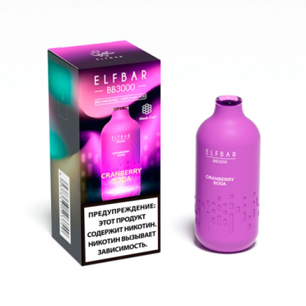 Elfbar BB3000 Клюквенная сода, 3000 тяг в Ханты-Мансийске