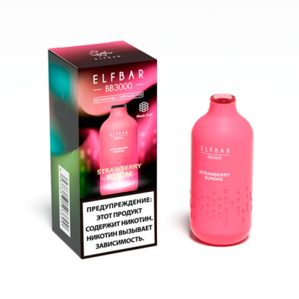 Elfbar BB3000 Мороженое с клубничным джемом, 3000 тяг в Ханты-Мансийске
