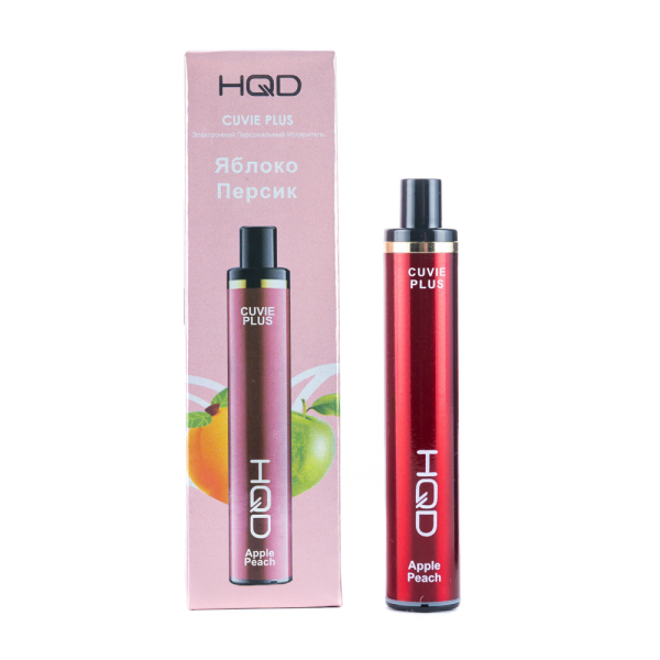 Одноразовая электронная сигарета HQD Cuvie Plus Apple Peach (Яблоко Персик) 1200 затяжек в Ханты-Мансийске