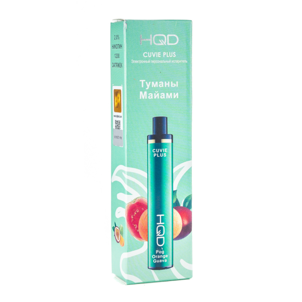Одноразовая электронная сигарета HQD Cuvie Plus Orange Guava (Туман Майами) 1200 затяжек в Ханты-Мансийске