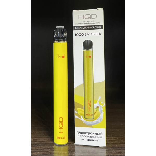 HQD melo banana milk (банановое молочко) 1000 затяжек в Ханты-Мансийске