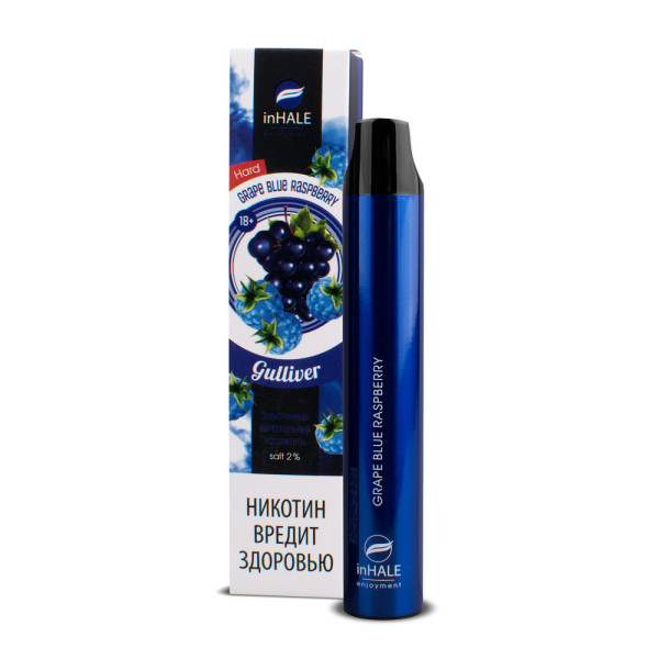 inHale Guliver Hard Grape Blue Raspberry (Ежевика С Виноградом) 1500 затяжек в Ханты-Мансийске