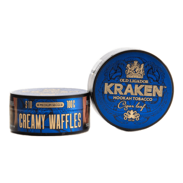 Табак Kraken Medium Seco Creamy Waffles (Сливочные вафли) 100 гр в Ханты-Мансийске