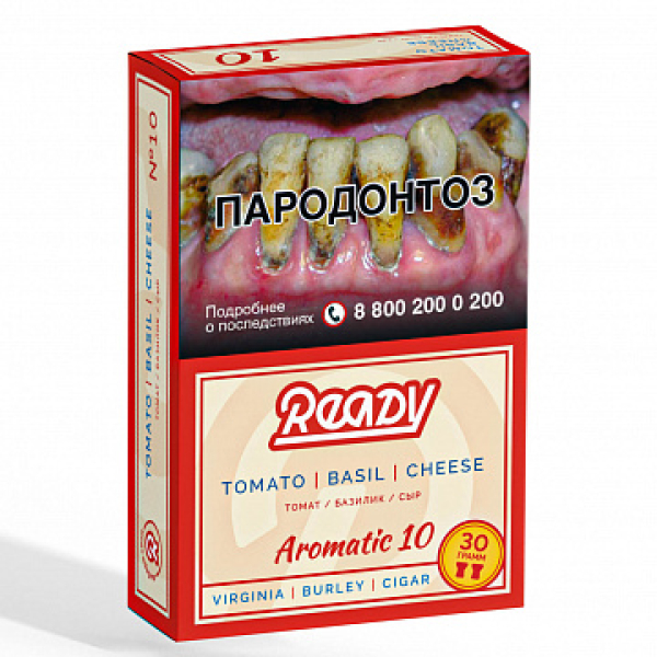 Табак READY №10 TOMATO BASIL CHEESE (Томат Базилик сыр) 30 гр в Ханты-Мансийске