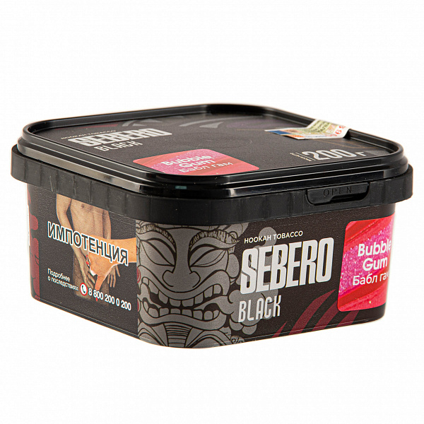 Табак SEBERO BLACK BUBBLE GUM 200 гр в Ханты-Мансийске
