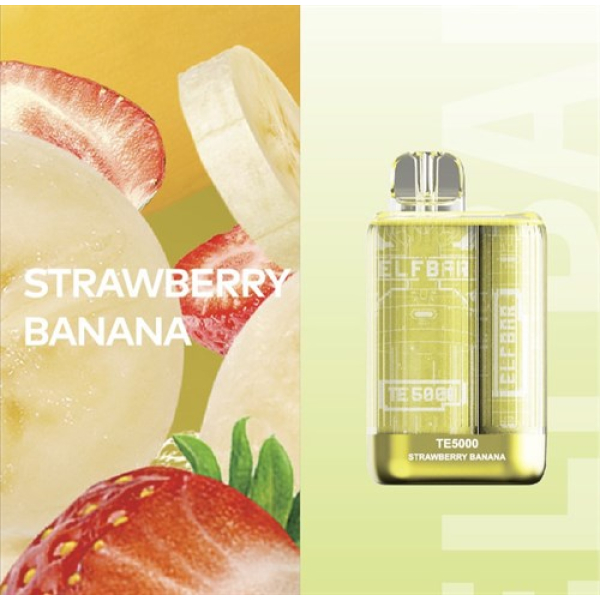 Elfbar TE5000 Strawberry Banana, 5000 тяг в Ханты-Мансийске