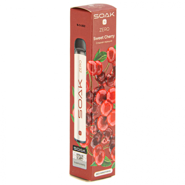 SOAK X ZERO Sweet cherry 1500 затяжек (без никотина) в Ханты-Мансийске