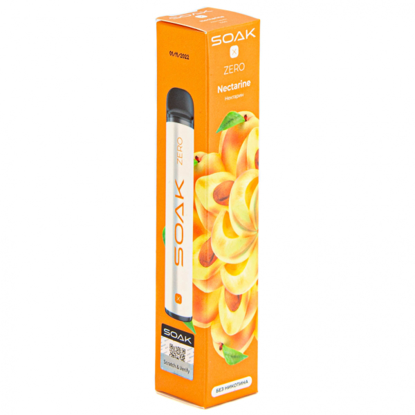 SOAK X ZERO Nectarine 1500 затяжек (без никотина) в Ханты-Мансийске
