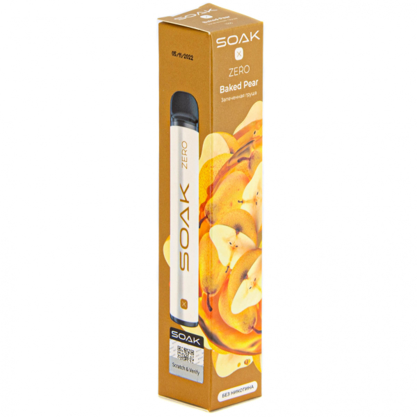 SOAK X ZERO Baked pear 1500 затяжек (без никотина) в Ханты-Мансийске