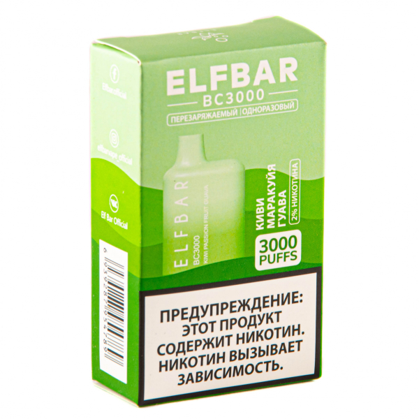 ELF BAR Kiwi Passionfruit Guava (3000 затяжек) 20 мг в Ханты-Мансийске