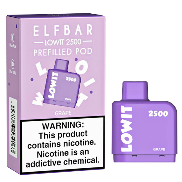 Картридж Elf Bar Lowit 2500 20 мг, 6 мл (Grape) в Ханты-Мансийске