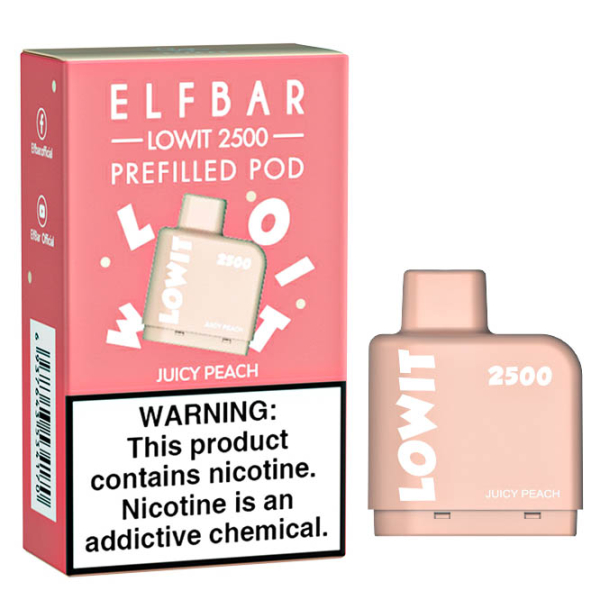 Картридж Elf Bar Lowit 2500 20 мг, 6 мл (Juicy Peach) в Ханты-Мансийске