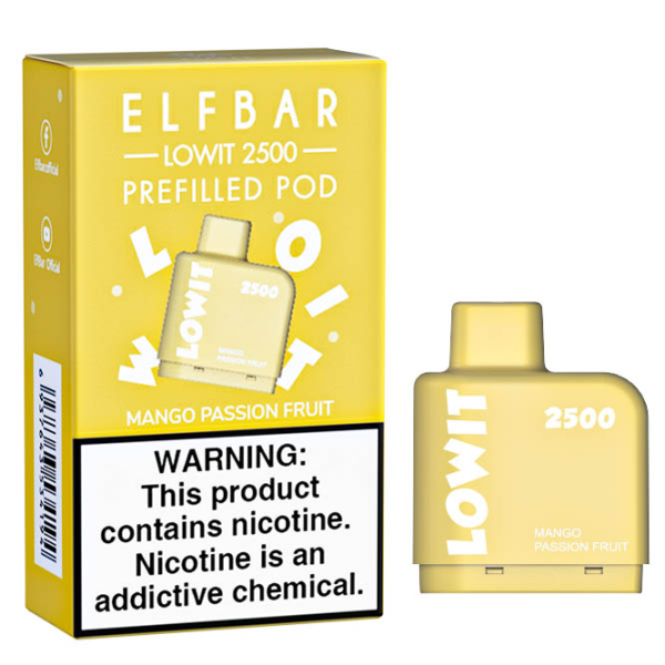 Картридж Elf Bar Lowit 2500 20 мг, 6 мл (Mango Passion Fruit) в Ханты-Мансийске