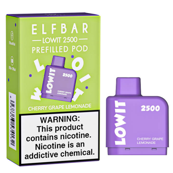 Картридж Elf Bar Lowit 2500 20 мг, 6 мл (Cherry Grape Lemonade) в Ханты-Мансийске