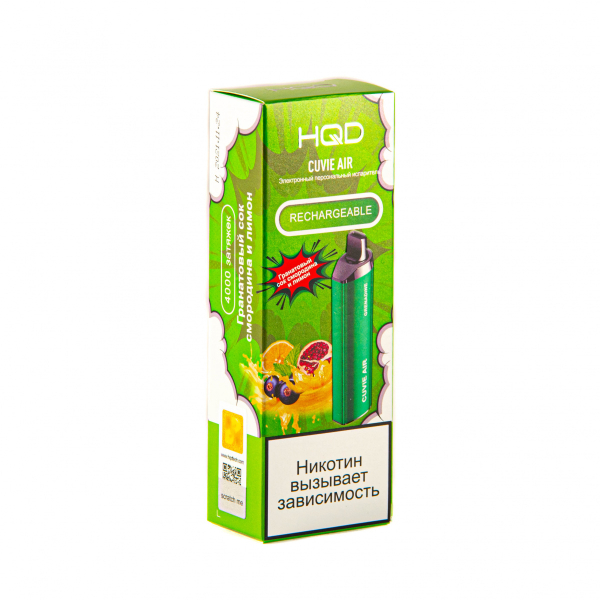 Hqd Cuvie Air Гранатовый Сок, Смородина И Лимон (4000 Затяжек) в Ханты-Мансийске