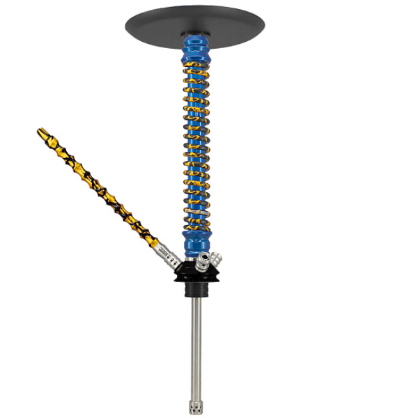 Кальян Mamay Custom V3 №12 Coilovers Голубой Золотой Сплеш  в Ханты-Мансийске