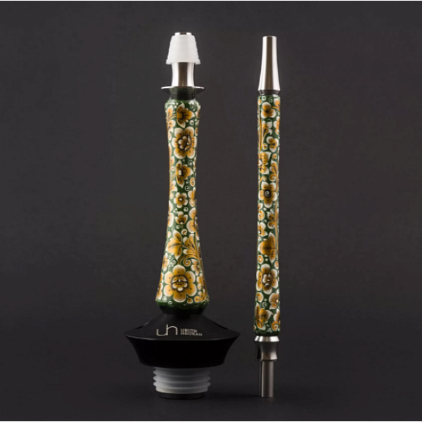Кальян Union Hookah Sleek Хохлома Зеленый  в Ханты-Мансийске