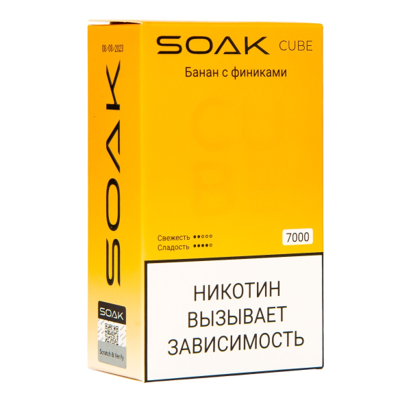 Soak Cube Банан С Финиками 7000 Затяжек в Ханты-Мансийске