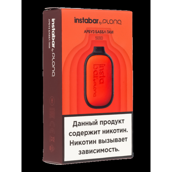 Plonq Instabar Арбуз Баббл Гам (5000 Затяжек) 20 Мг в Ханты-Мансийске