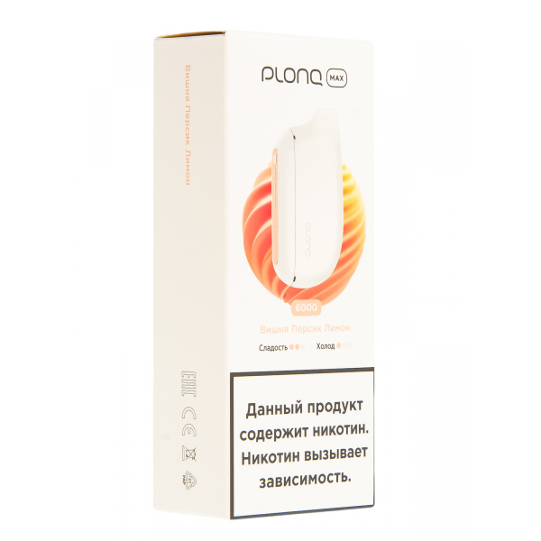Plonq Max Вишня Персик Лимон (6000 Затяжек) 20 Мг в Ханты-Мансийске