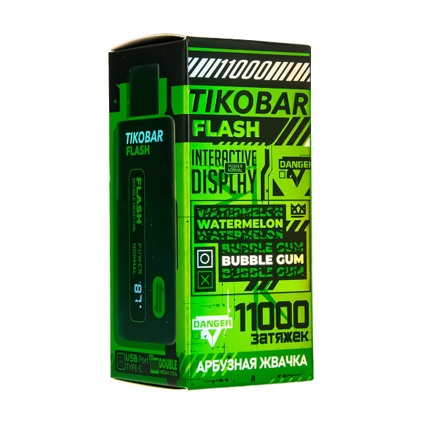 Электронка Tikobar Flash Арбузная Жвачка 11000 Затяжек в Ханты-Мансийске