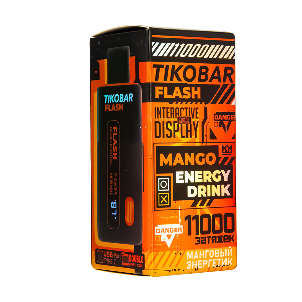 Электронка Tikobar Flash Манговый Энергетик 11000 Затяжек в Ханты-Мансийске