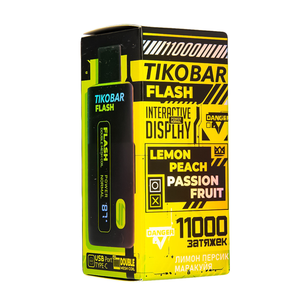 Электронка Tikobar Flash Лимон Персик Маракуйя 11000 Затяжек в Ханты-Мансийске