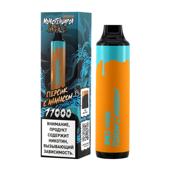 Электронка Monstervapor Space Персик И Ананас (11000 Затяжек) в Ханты-Мансийске