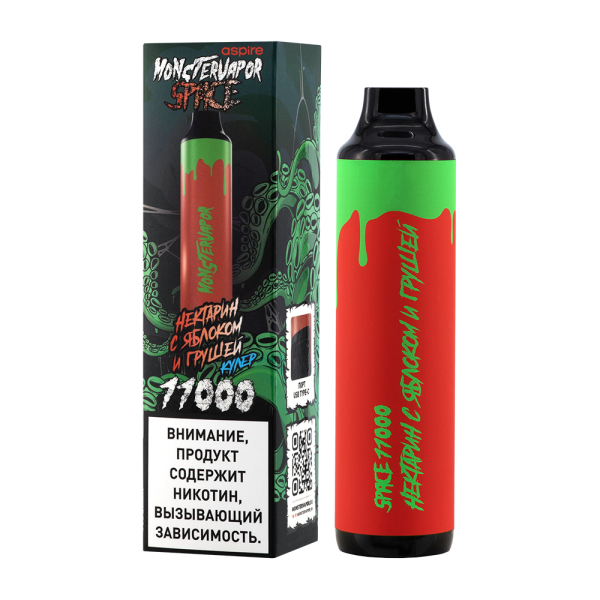 Электронка Monstervapor Space Нектарин Яблоко И Груша (11000 Затяжек) в Ханты-Мансийске