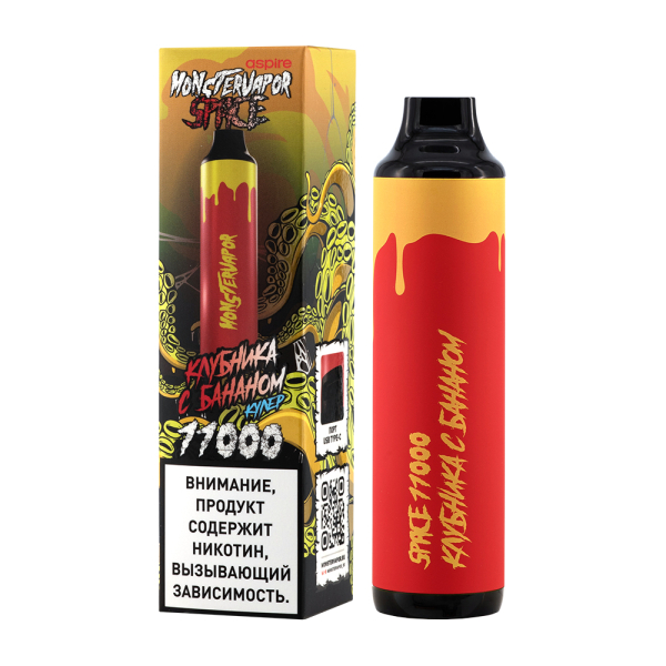 Электронка Monstervapor Space Клубника И Банан (11000 Затяжек) в Ханты-Мансийске