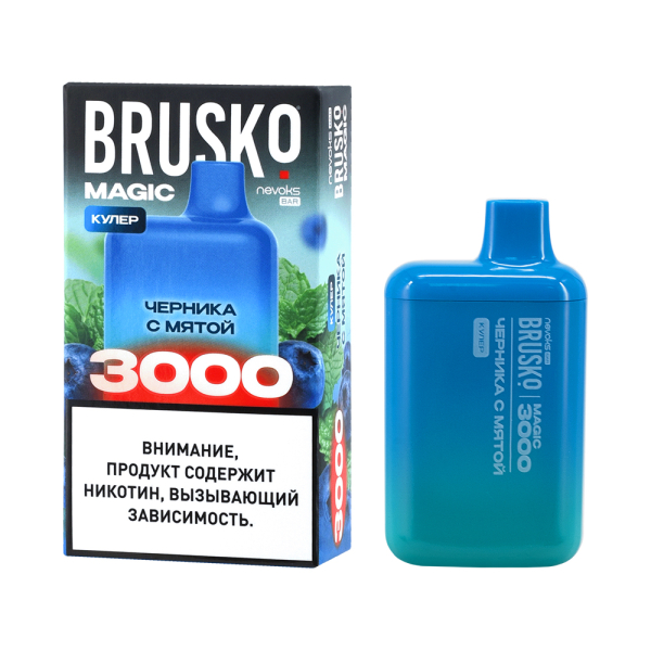Электронка Brusko Magic Черника С Мятой (3000 Затяжек) в Ханты-Мансийске