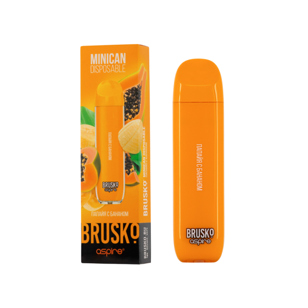 Электронка Brusko Minican Папайя С Бананом(1500 Затяжек) в Ханты-Мансийске