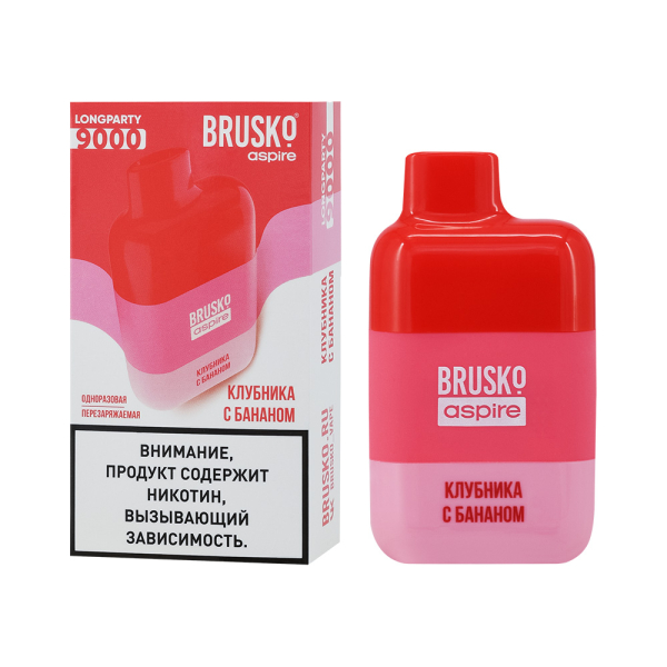 Электронка Brusko Longparty Клубника И Банан (9000 Затяжек) в Ханты-Мансийске