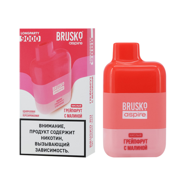 Электронка Brusko Longparty Грейпфрут И Малина (9000 Затяжек) в Ханты-Мансийске