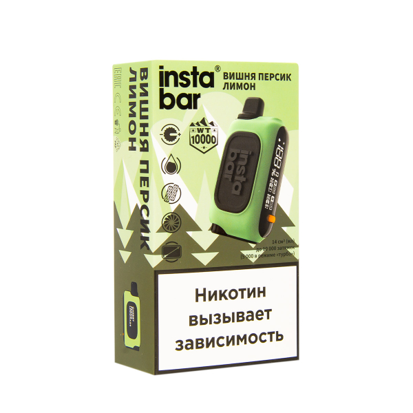Электронка Plonq Instabar Вишня Персик Лимон (10000 Затяжек) 20 Мг в Ханты-Мансийске