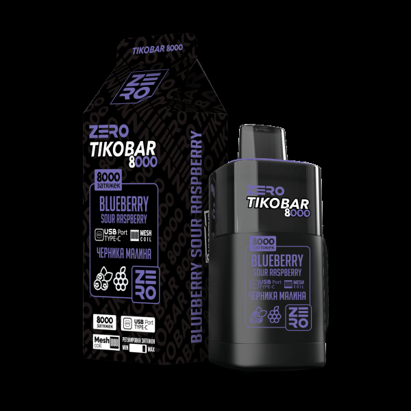 Электронка Tikobar Zero Черника Малина 8000 Затяжек в Ханты-Мансийске