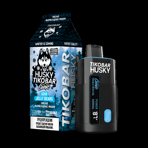 Электронка Tikobar Husky Сибирь Кислые Мармеладные Мишки 12000 Затяжек в Ханты-Мансийске