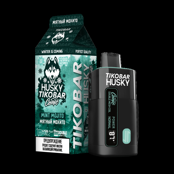 Электронка Tikobar Husky Сибирь Мятный Мохито 12000 Затяжек в Ханты-Мансийске