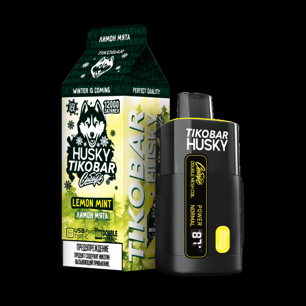 Электронка Tikobar Husky Сибирь Лимон Мята 12000 Затяжек в Ханты-Мансийске