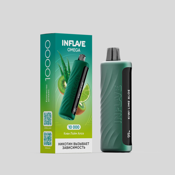 Электронка Inflave Omega Киви Лайм Алоэ (10000 Затяжек) в Ханты-Мансийске