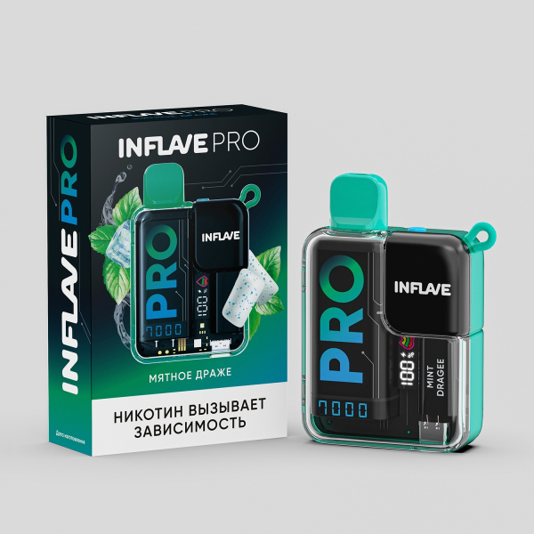 Электронка Inflave Pro Мятное Драже (7000 Затяжек) в Ханты-Мансийске