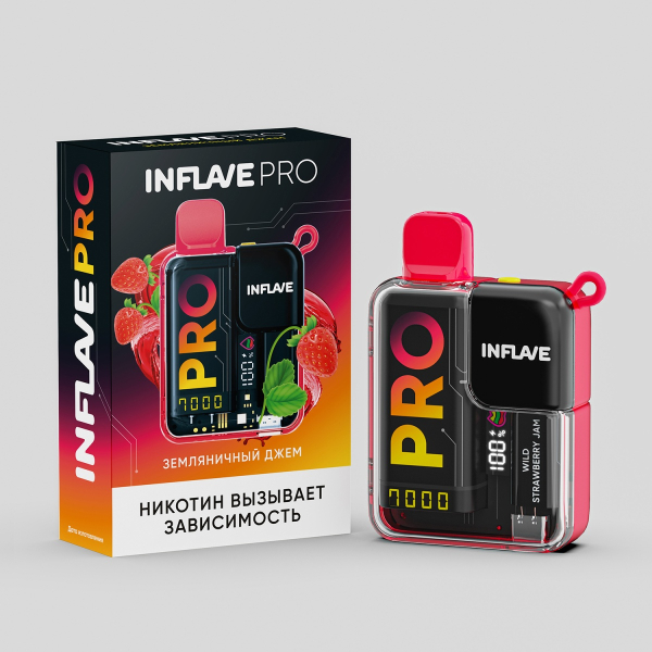 Электронка Inflave Pro Земляничный Джем (7000 Затяжек) в Ханты-Мансийске